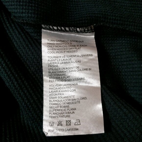 Wrangler Wrancher Shirt Women Lare Blue Waffle Knit Thermal Top Long Slv Button - Picture 4 of 10